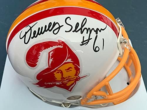 Dewey Selmon Tampa Bay Buccaneers a semnat mini cască Riddell-Mini căști NFL cu autograf