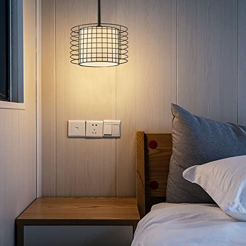 Trssdre pandantiv lumina, Cage Handblown Fabric abajur, metal agățat plafon lumini de fixare, moderne pandantiv lampă pentru