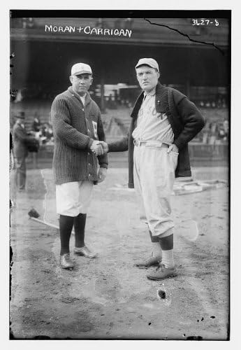 HistoricalFindings Foto: Pat Moran, manager, Philadelphia, Bill Carrigan, Boston, baseball, sport, mulțimi, 1915