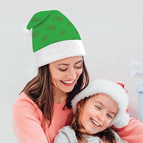 Rechinii americani Pavilion Amuzant Crăciun pălărie Moș Crăciun pălării scurt PLUS cu mansete albe pentru Xmas Holiday Party