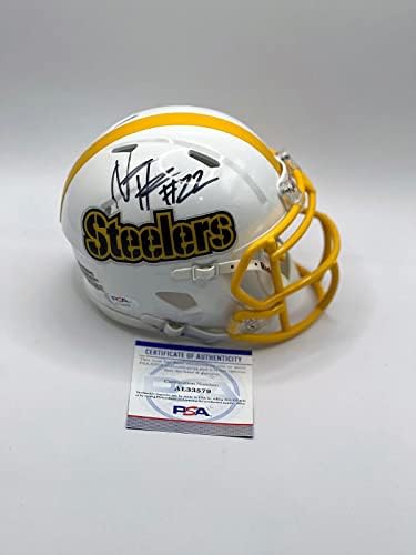 NAJEE HARRIS Pittsburgh Steelers a semnat mini cască personalizată 1/1 cu mini căști NFL cu autograf PSA COA a