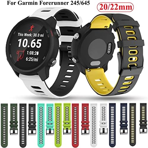 Bkuane Silicon sport curea pentru Garmin 245 brățară Watchband Band pentru Garmin Forerunner 245 645 Smartwatch 20 22mm bratara