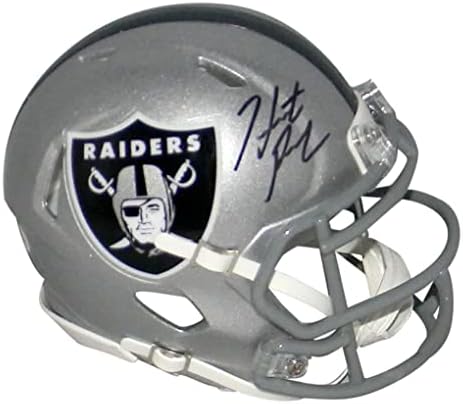 Hunter Renfrow autografat semnat Las Vegas Raiders viteza mini casca JSA-autografe NFL mini căști