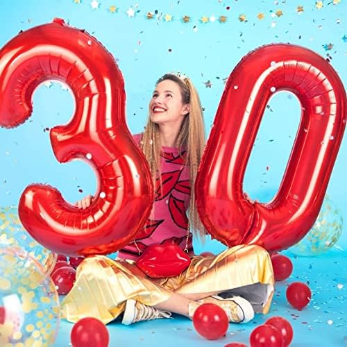 40 Inch roșu mare număr 8 balon Dimensiune Extra mare Jumbo cifre Mylar folie heliu baloane pentru petrecere de aniversare