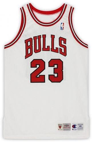 Michael Jordan Chicago Bulls a autografat campionul alb Jersey - Upper Deck - Tricouri autografate NBA