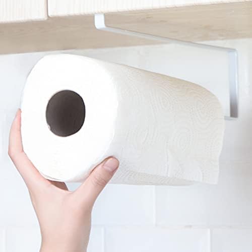 2pcs sub dulap suport prosop de hârtie pentru bucătărie prosop de hârtie rafturi de hârtie cu umeraș fără foraj suport de hârtie durabil pentru cămară de bucătărie toaletă pentru baie