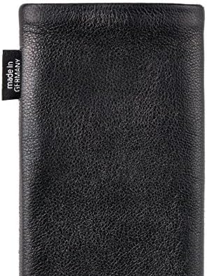 Fitbag Fusion Black/Negru Mânecă personalizată personalizată pentru Sony Xperia X Compact. Husa de amestec de piele NAPPA/Suede