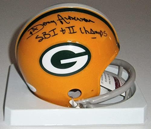 PACKERS Donny Anderson a semnat mini cască cu SB I II JSA COA auto autografat-mini căști NFL autografate