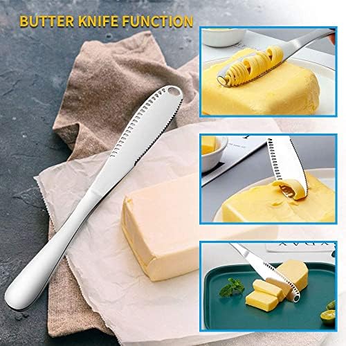 Cuțit de împrăștiat unt LINKMALL din oțel inoxidabil, cuțit de unt pentru tartine brânză de unt și condimente-Set de 2