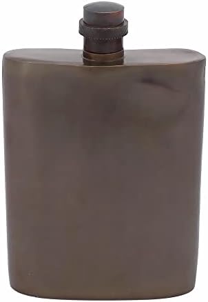 Buddha4all Finisaj Antic Alamă Solidă / Cupru Hip Flask Deține 10 Uncie Flask High Polonez Discret Flask Leak-Free Great Gift