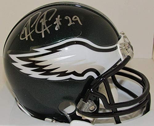 Nate Allen Eagles mini cască semnată/autografată 139634-mini căști NFL autografate
