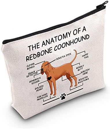 Levlo amuzant Redbone Coonhound Lovers Cadouri Anatomia unui Coonhound Redbone Minds Cosmetic Sacii cosmetici