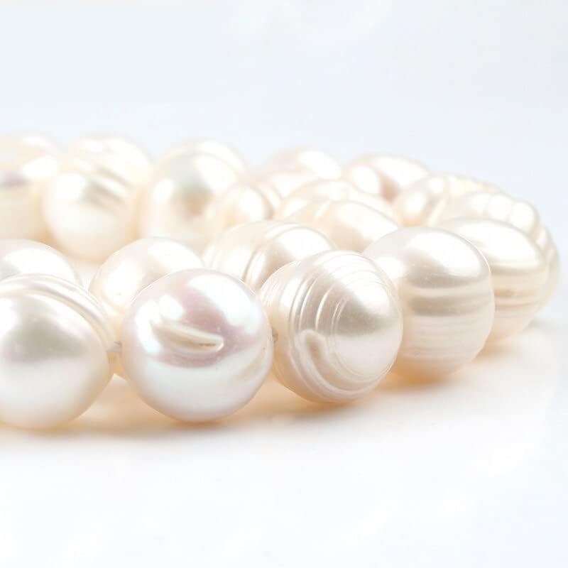 HONGWEINC 1 Strand 12 - 13mm AAA naturale de apă dulce Pearl rotund margele veritabil perle albe margele pentru bijuterii face