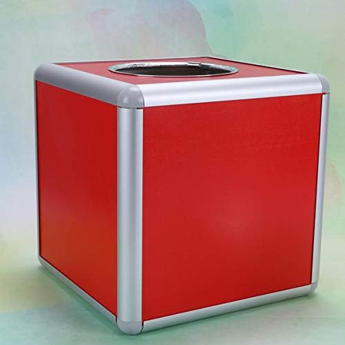 NUOBESTY tombola Box buletinul de vot Lucky Draw Box aluminiu depozitare Bin pentru Raffles plumb generație colectare afaceri 20cm
