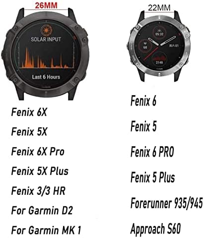 Kfaa Quick Release Watchband curea pentru Garmin Fenix 7 7x 6x Pro Ceas Easyfit bandă pentru încheietura mâinii pentru Fenix
