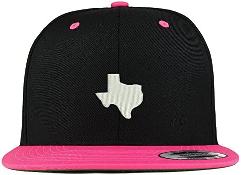 Magazin De Îmbrăcăminte La Modă Texas State Map Brodate Premium 2-Ton Plat Bill Snapback Cap
