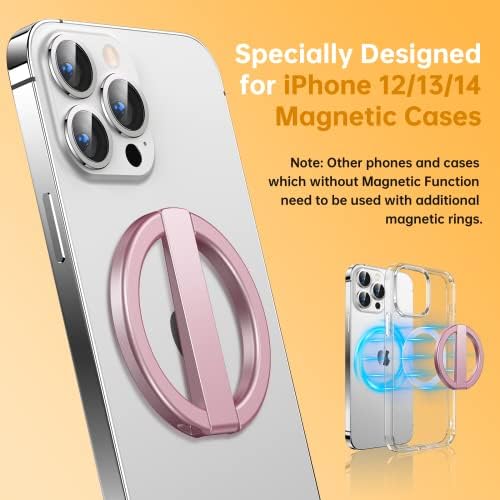 Meifigno Magnetic Metal Phone Kickstand compatibil pentru iPhone 12/12/14 Seria, cutii Magnetic și Magsafe [suport de telefon