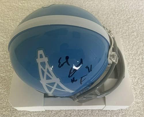 Earl Campbell a semnat mini cască Houston Oilers autografată Psa CoA-mini căști NFL autografate