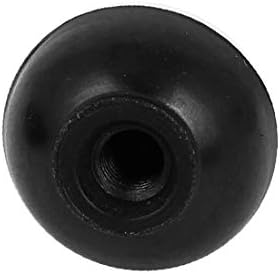 X-Dree plastic rotund buton cu bile de mână negru M6X25mm 10pcs (Perilla Redonda de Plásticico Con Manija de Bola Negra M6X25mm 10pcs