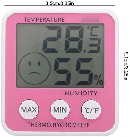 WDBBY Hygrometru digital de interior Termometru de umiditate cu lumină de fundal, Monitor de umiditate a temperaturii