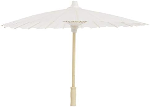 Nuobesty 2pcs parasol umbrelă de hârtie albă parasoli asiatici umbrel de mătase chinezesc Chineză ulei negru umbrelă decorativă