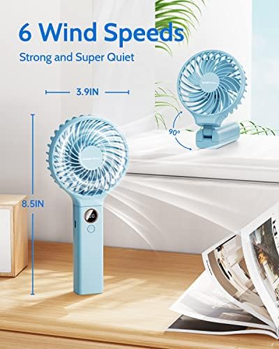 Ventilator portabil SWEETFULL, Ventilator portabil 5000mah Mini ventilator mic ventilator Personal cu putere de rezervă, ventilator