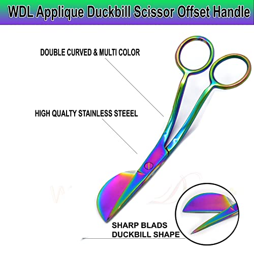 Wellnessd'light de 6 inch din oțel inoxidabil Applique Duckbill Shlade cu mâner offset Mâneru Color Purbou de WDL