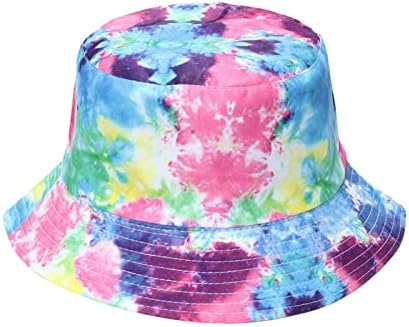 Drumeții pălărie 3D imprimate Multicolore găleată Pălării femeie Moda Casual Bandhnu pliabil parasolar pălărie Gradina pălărie