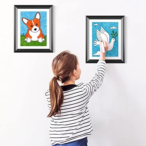 KSROECUD 10X12.5 Cadru de artă pentru copii pentru lucrări de artă pentru copii schimbător, sticlă temperată, afișează 8.5x11