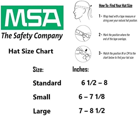 MSA 10144055 Pălărie de siguranță Topgard cu suspensie cu clichet Fas-Trac III / carcasă din policarbonat, pentru uz General