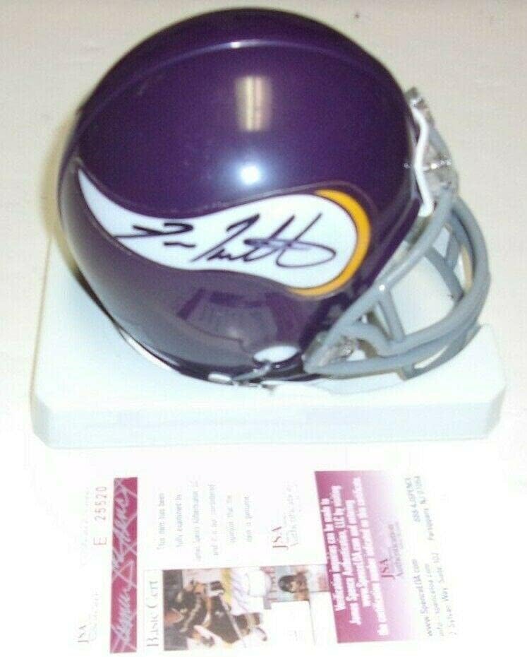Fran Tarkenton Minnesota Vikings, georgia Bulldogs JSA / coa a semnat mini cască-Mini căști NFL cu autograf