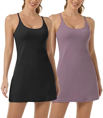 2 pachete de rochie de tenis pentru femei, rochii de golf de tenis cu pantaloni scurți și sutien, antrenament exersat rochie