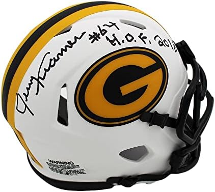 Jerry Kramer a semnat Green Bay Packers Speed lunar NFL mini cască cu inscripția HOF 2018 - mini căști NFL cu autograf