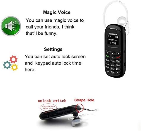 Sudroid Mini Telefon mobil Mobil L8star BM70 Receptor Bluetooth 0,66 inch Deblocat Bluetooth Cinler Castor SIMP Support SIM