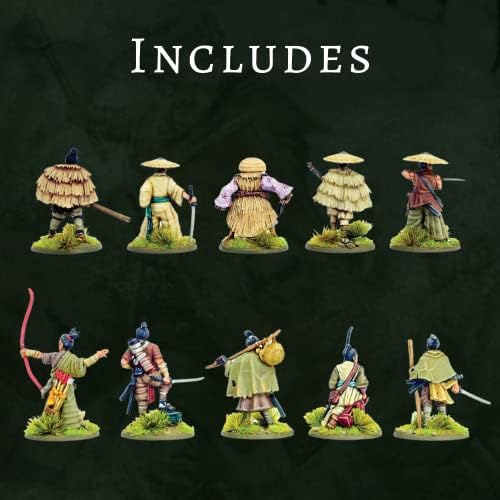 Wargames livrate Warlords de Erehwon-bandiți & tâlhari, fantezie 28mm miniaturi. Miniaturi fantastice japoneze de bază de 28 mm pentru jocuri de război în miniatură și jocuri Model War by Warlord