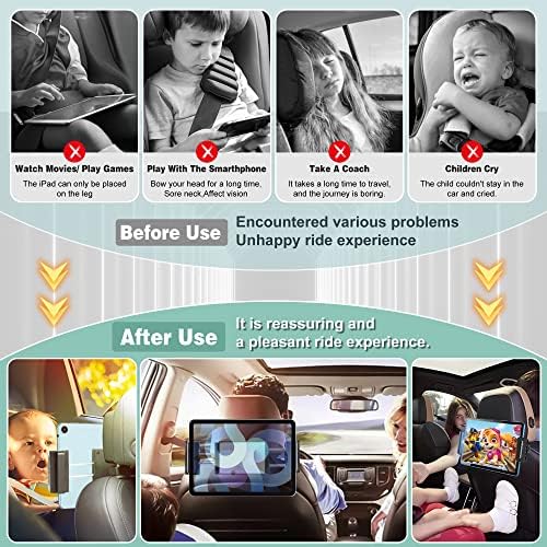 Scaunul de suport pentru mașini bubabyzz pentru iPad -headrest pentru tableta montare accesorii auto Elențiale pentru copii
