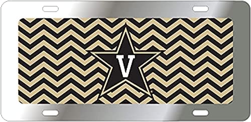 Dixie Dawgs Vanderbilt Commodores Acrilic Placă de înmatriculare Vandy Chevron Tag auto