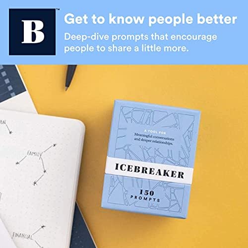 Bestself Ice Breaker Deck - Carduri de pornire semnificative cu 150 de prompturi de conversație cu 150