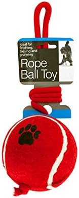 Bulk cumpără mingea de tenis Jumbo cu jucărie pentru câini de frânghie - 4 pachet