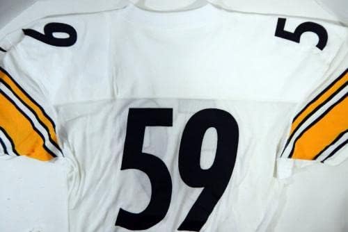 1999 Pittsburgh Steelers 59 Joc emis Jersey White 50 DP21329 - Joc NFL nesemnat folosit tricouri folosite