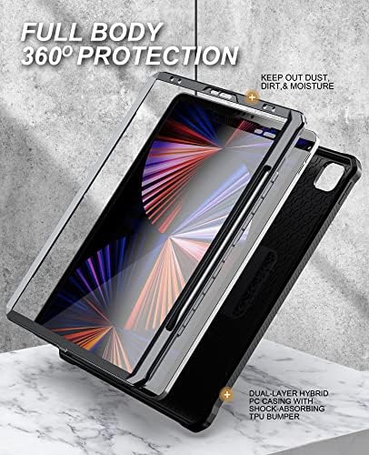 Carcasă pentru tabletă, capac de protecție, husa tabletă compatibilă cu iPad Pro 5 Generation 12.9inch -Duty Duty Duty Rugged Sockproof Protective Case Cover -360 ° Full Body Protective Durabil