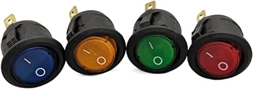 GIBOLEA Rocker Switch 20mm Kcd1 LED Switch 10a 12V lumina comutator de alimentare auto buton Lumini ON / Off 3pin rotund Rocker