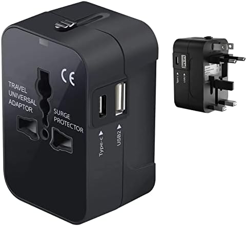 Travel USB Plus International Power Adapter Compatibil cu Micromax Spark VDEO pentru puterea la nivel mondial pentru 3 dispozitive