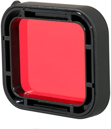 Moudoauer Snap-on Swater Subpewater Camera Carcasă Carcasă Roșie Filtru Filtru de protecție pentru GoPro Hero 5 6 Partea de