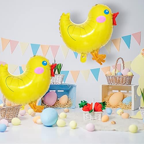 Baloane de pui de Paște baloane pentru animale de fermă pentru pui în formă de mylar baloane petreceri de Paște Favore pentru