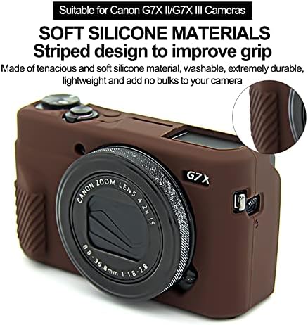 Ușor capota G7X Mark II caz G7X Mark III caz G7X Camera silicon caz, silicon moale capac de protecție pentru Canon Powershot
