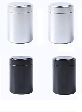 HomeSoGood 4 buc Mini metal Cutii ceai cutie depozitare miros dovada bomboane sticla sigilate Container