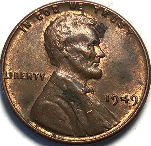 1949 Fără Mint Mark Lincoln Wheat Cent Penny Vânzător despre necirculat