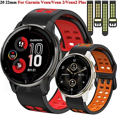 EIDKGD 20 22mm curea de bandă de ceasuri colorate pentru Garmin Venu SQ Brățară Smartwatch Smartwatch Band pentru Veun 2/Venu2