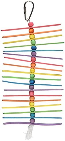 Caitec Paradise Toys Popsicle Sticks & Beads Pet Bird Jucărie, culori strălucitoare, excelent pentru mestecat